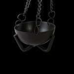 Prabhuji Burner - Hanging Black Cauldron Small- Mystic Journey Path