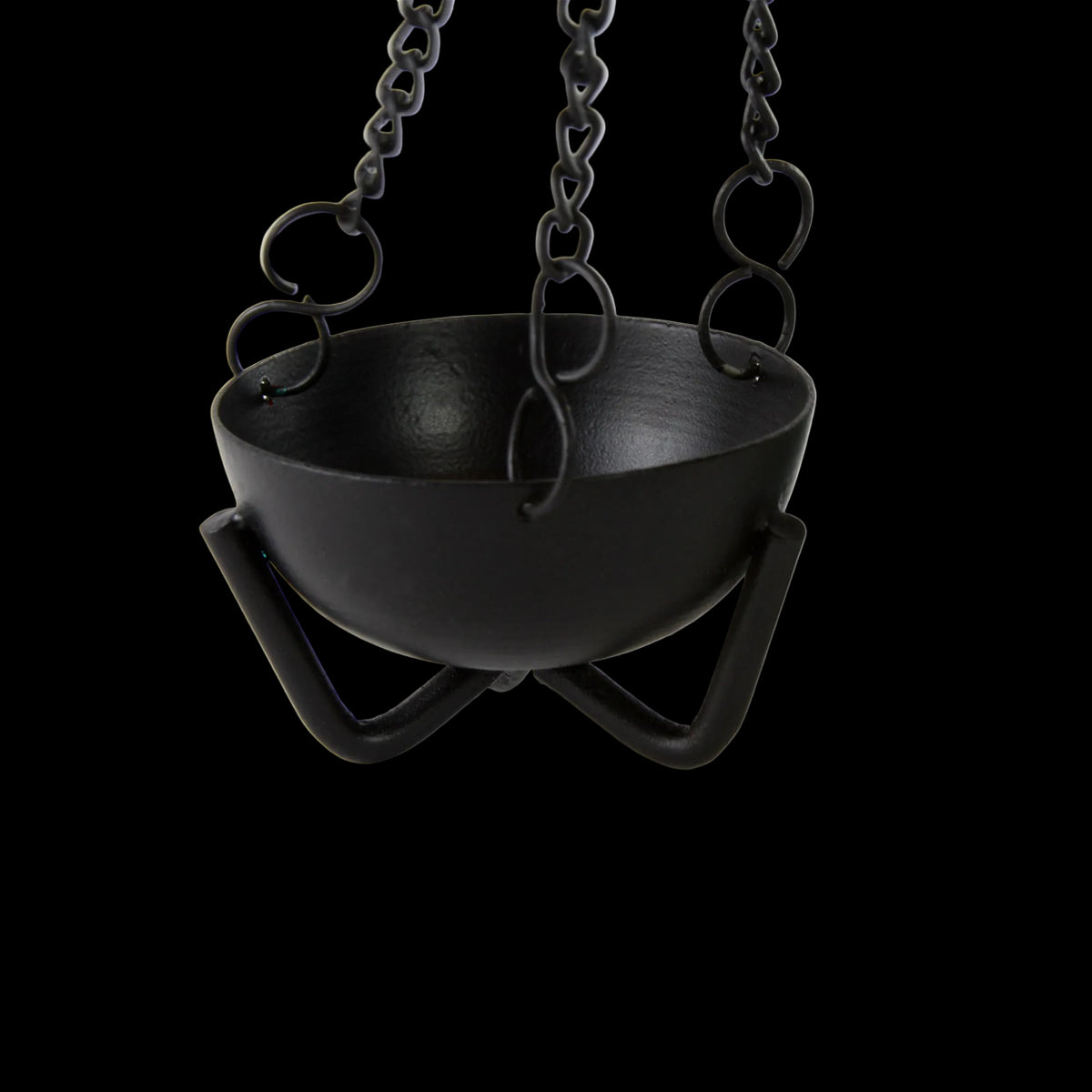 Prabhuji Burner - Hanging Black Cauldron Small- Mystic Journey Path