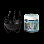 Prabhuji Burner - Hanging Black Cauldron Small- Mystic Journey Path