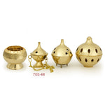 Burner - Hanging Brass Burner, Jali 2.5"Hx2"D - Wholesale and Retail Prabhuji's Gifts - Mystic Journey Path