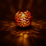 Burner for Cones and Candle Holder - Soapstone Carved T-Lite Ball - Leaves 3 inches - Wholesale and Retail Prabhuji's Gifts - Mystic Journey Path