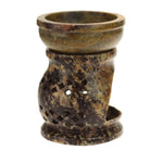 Oil Diffuser - Natural Soapstone Oil Burner Jali 3.25" - Wholesale and Retail Prabhuji's Gifts - Mystic Journey Path