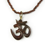 Prabhuji Meaningful Jewelry b Rosewood OM Necklace- Mystic Journey Path