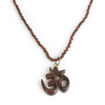 Prabhuji Meaningful Jewelry b Rosewood OM Necklace- Mystic Journey Path