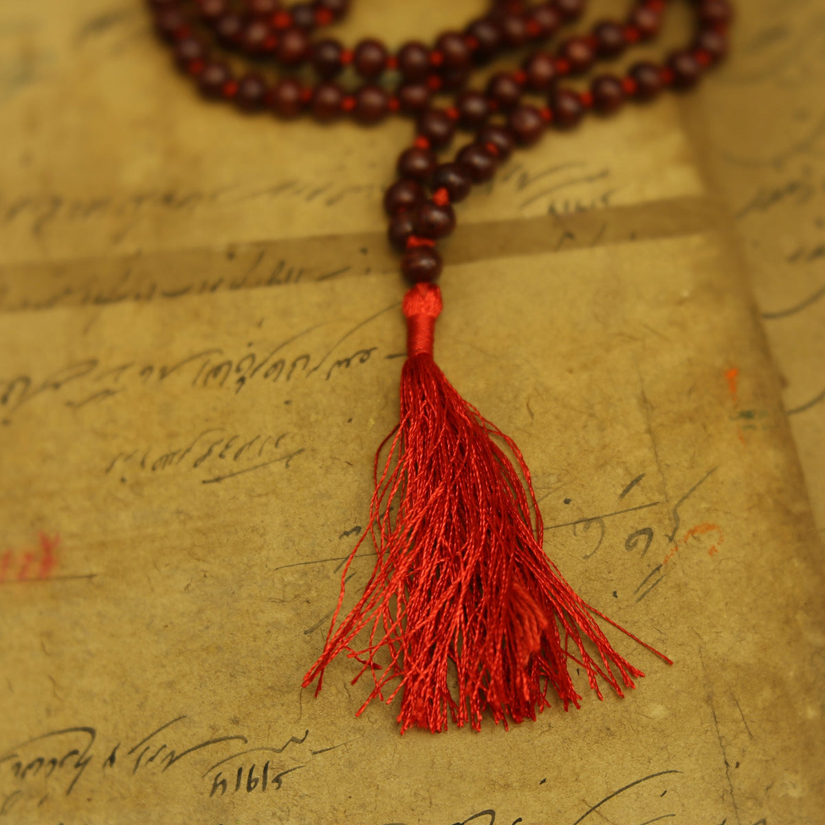 Prabhuji Prayer Mala Beads - Rosewood - 108 Prayer Beads  - Mystic Journey Path