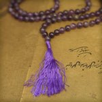 Prabhuji Prayer Mala Beads - Amethyst - 108 Prayer Beads  - Mystic Journey Path