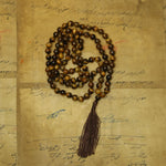 Prabhuji Prayer Mala Beads - Tiger Eye - 108 Prayer Beads  - Mystic Journey Path