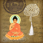 Prabhuji Prayer Mala Beads - Clear Crystal Quartz - 108 Prayer Beads  - Mystic Journey Path
