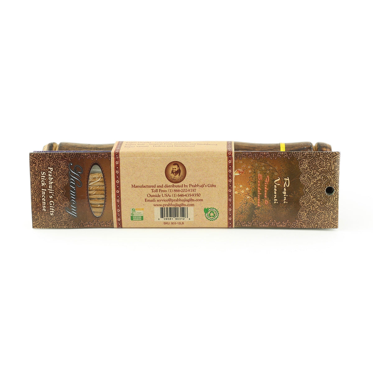 Prabhuji Incense Gift Set - Bamboo Burner + 3 Harmony Incense Sticks Packs & Love Greeting - Rest in you -Mystic Journey Path