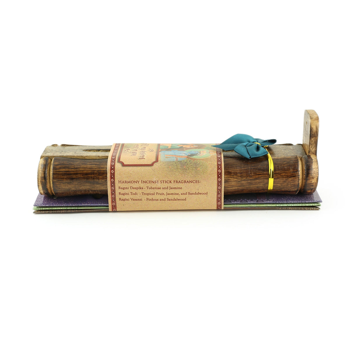 Prabhuji Incense Gift Set - Bamboo Burner + 3 Harmony Incense Sticks Packs & Love Greeting - Rest in you -Mystic Journey Path