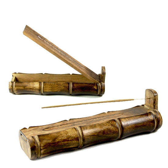 Prabhuji Incense Gift Set - Bamboo Burner + 3 Meditation Incense Stick & Greeting - Thinking of you -Mystic Journey Path
