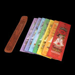 Prabhuji's Gifts - Incense Gift Set - Flat Burner + 7 Chakras Incense Stick in Purple Greeting Sleeve  - Mystic Journey Path