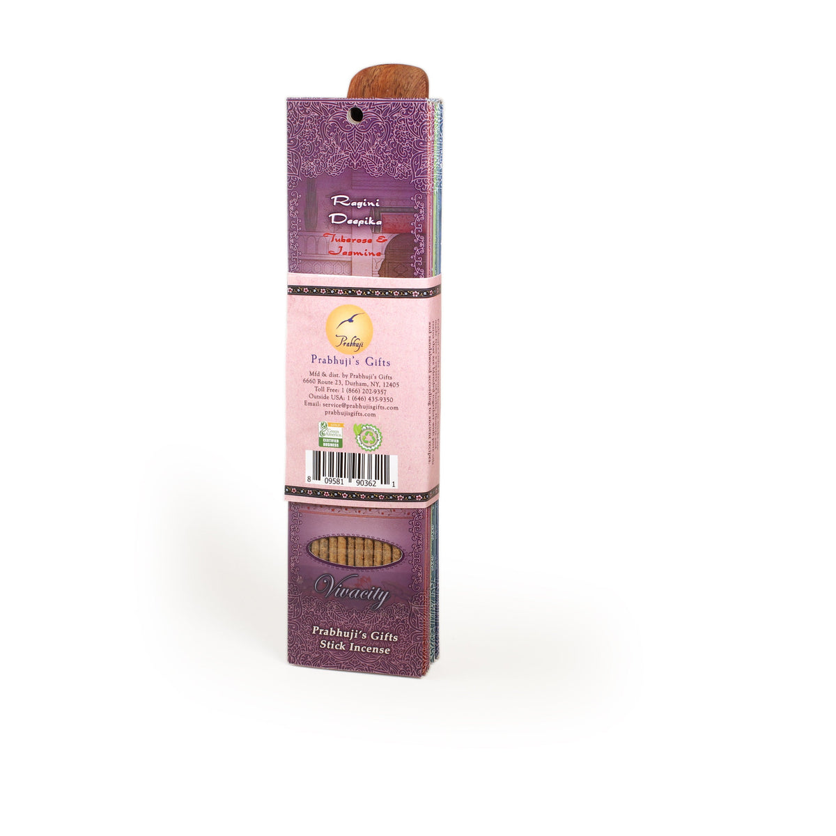 Prabhuji's Gifts - Incense Gift Set - Flat Burner + 7 Harmony Incense Stick & Greeting May Love, Light, Peace & Wisdom be Yours Always  - Mystic Journey Path