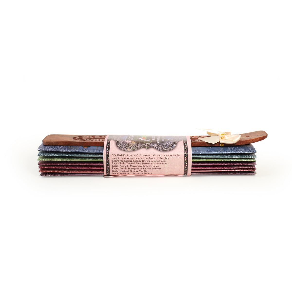 Prabhuji's Gifts - Incense Gift Set - Flat Burner + 7 Harmony Incense Stick & Greeting May Love, Light, Peace & Wisdom be Yours Always  - Mystic Journey Path