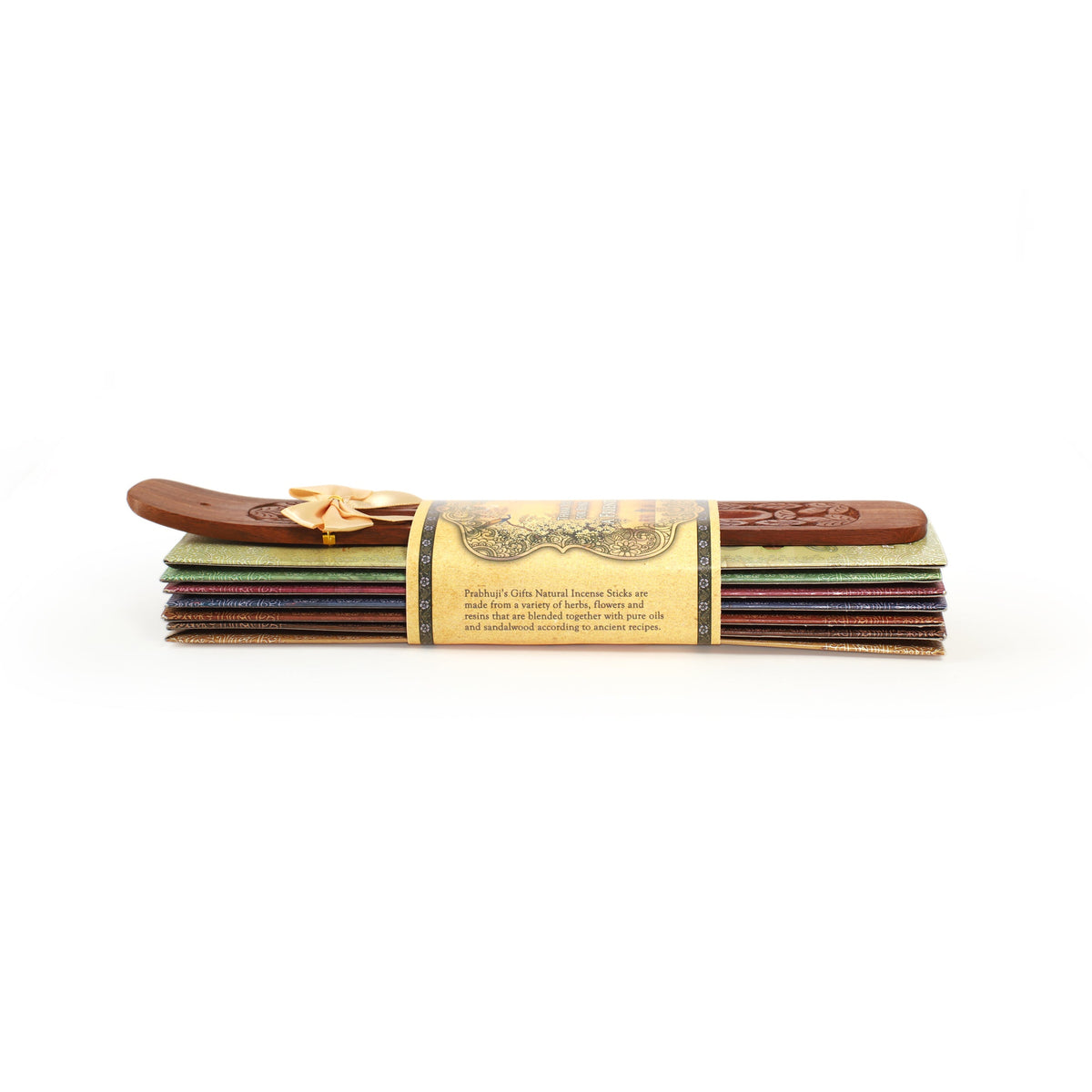 Prabhuji's Gifts - Incense Gift Set - Flat Burner + 7 Harmony Incense Stick & greeting Thank You for Being a Friend  - Mystic Journey Path