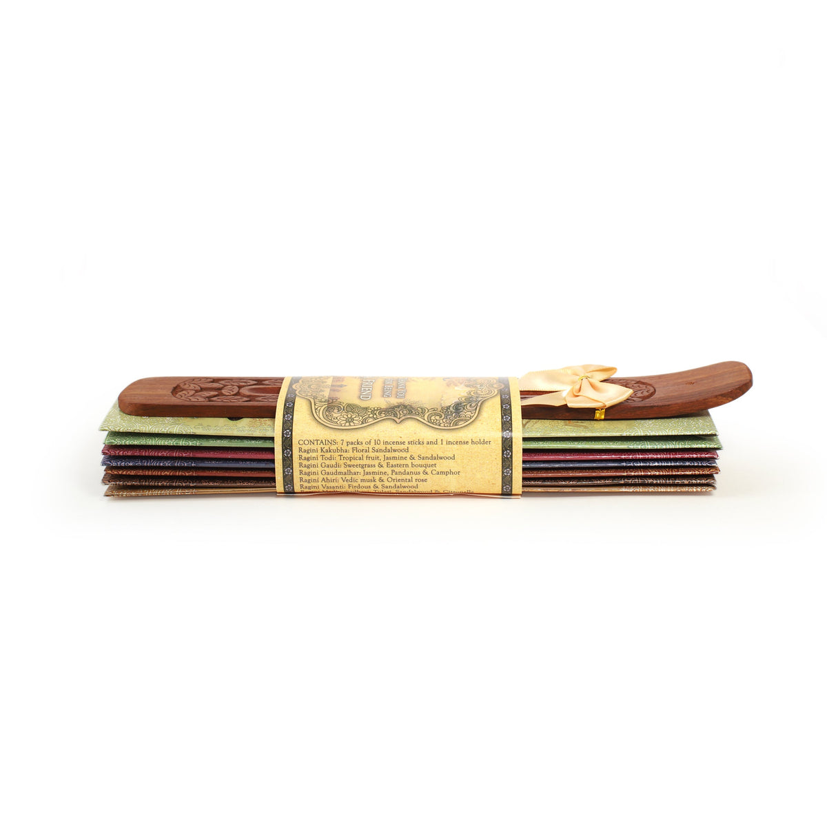 Prabhuji's Gifts - Incense Gift Set - Flat Burner + 7 Harmony Incense Stick & greeting Thank You for Being a Friend  - Mystic Journey Path