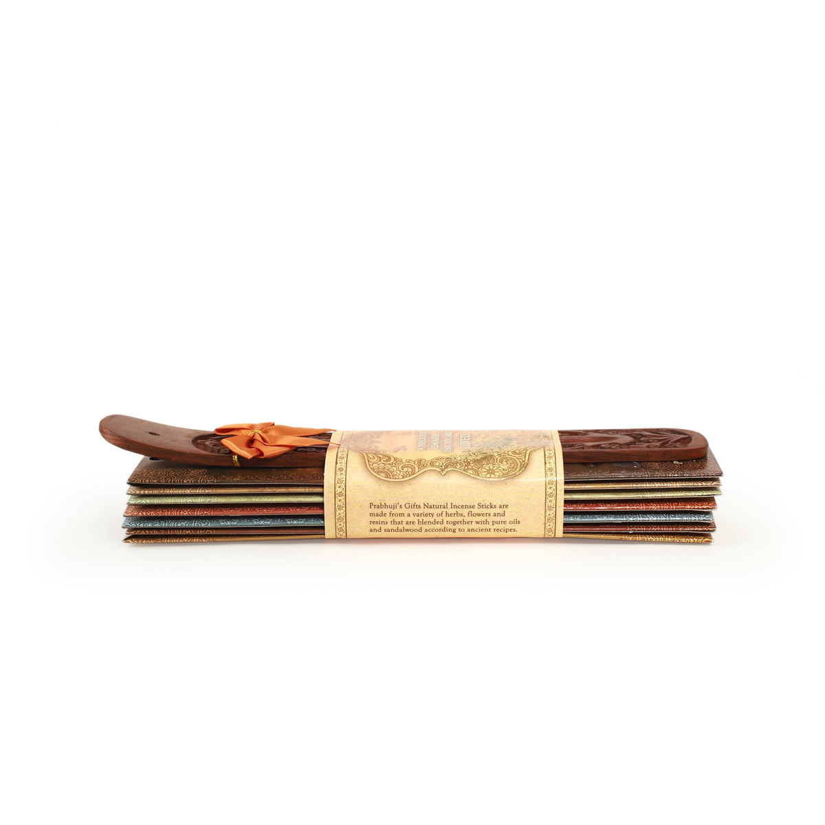 Prabhuji's Gifts - Incense Gift Set - Flat Burner + 7 Harmony Incense Stick & greeting A Precious Reminder that You are Loved  - Mystic Journey Path
