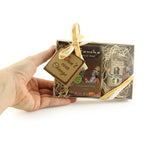 Gift Set - Saucha Bar Soap 'Energizing Cocoa' and Attar Perfume Oil 'Prema' - with Greeting 'Don't ever change' -Mystic Journey Path