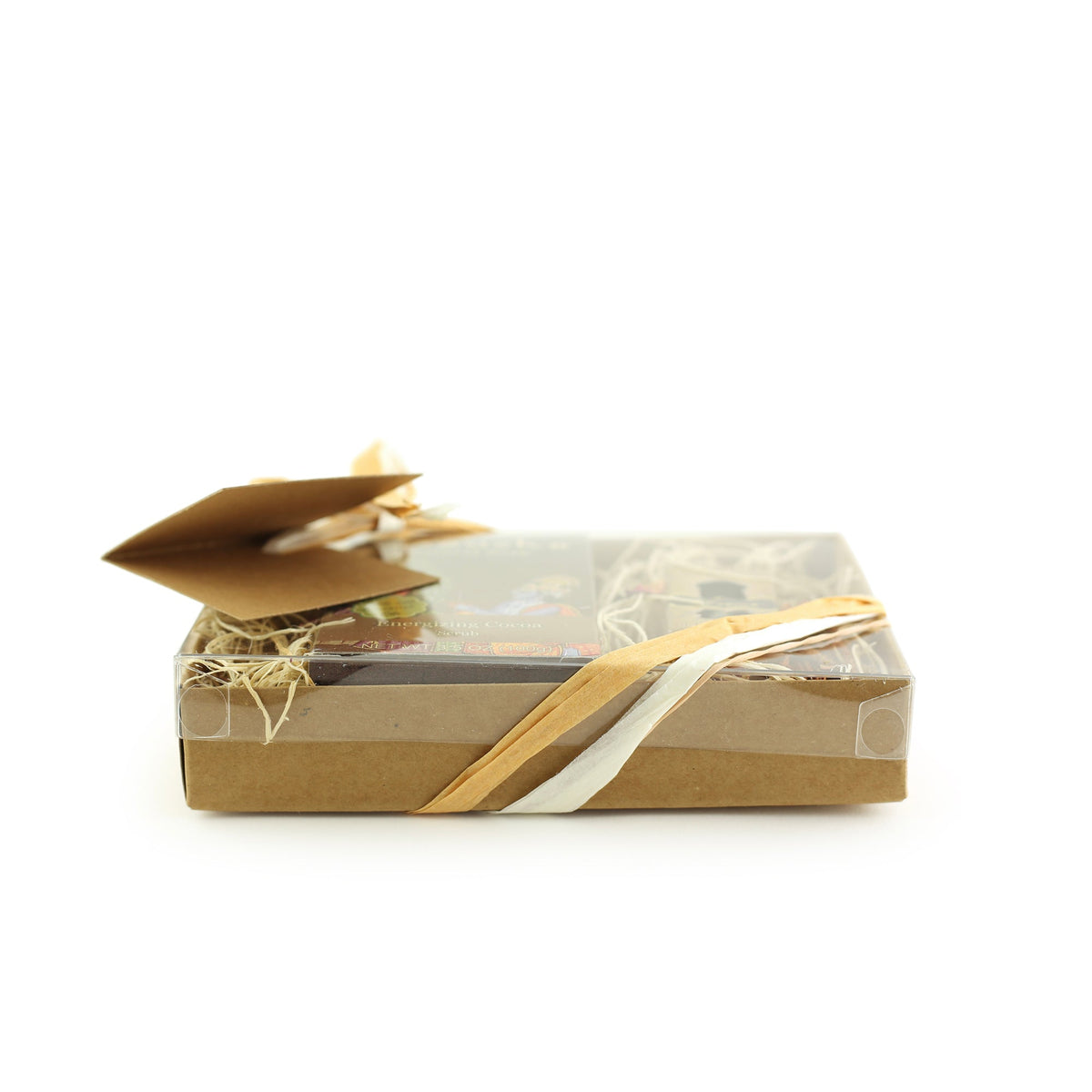 Gift Set - Saucha Bar Soap 'Energizing Cocoa' and Attar Perfume Oil 'Prema' - with Greeting 'Don't ever change' -Mystic Journey Path