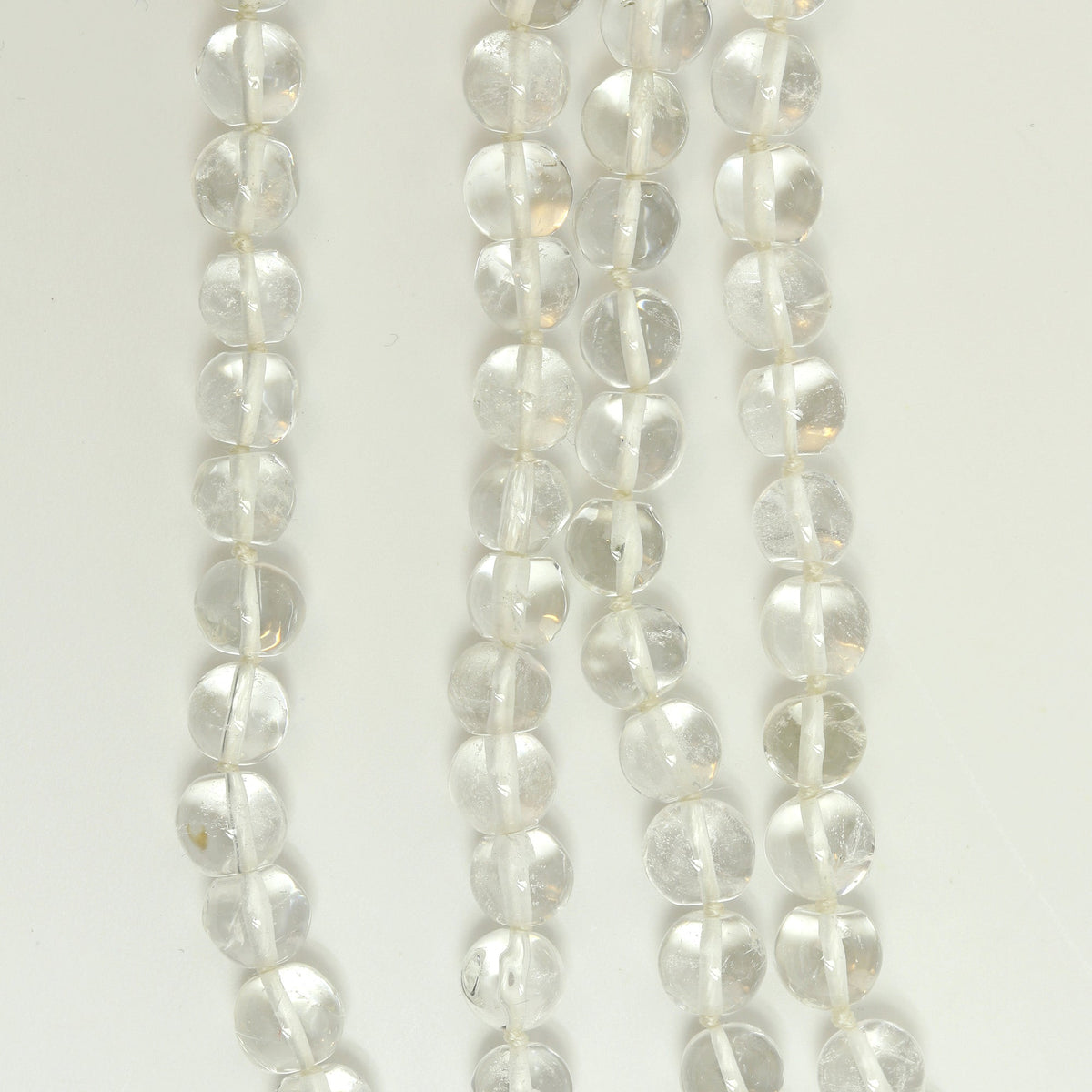 Prabhuji Prayer Mala Beads - Clear Crystal Quartz - 108 Prayer Beads  - Mystic Journey Path