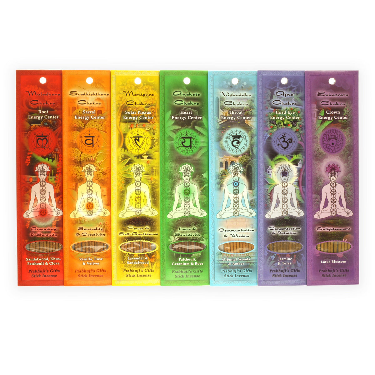 Prabhuji Incense Sticks Root Chakra Muladhara - Grounding and Serenity - Mystic Journey Path