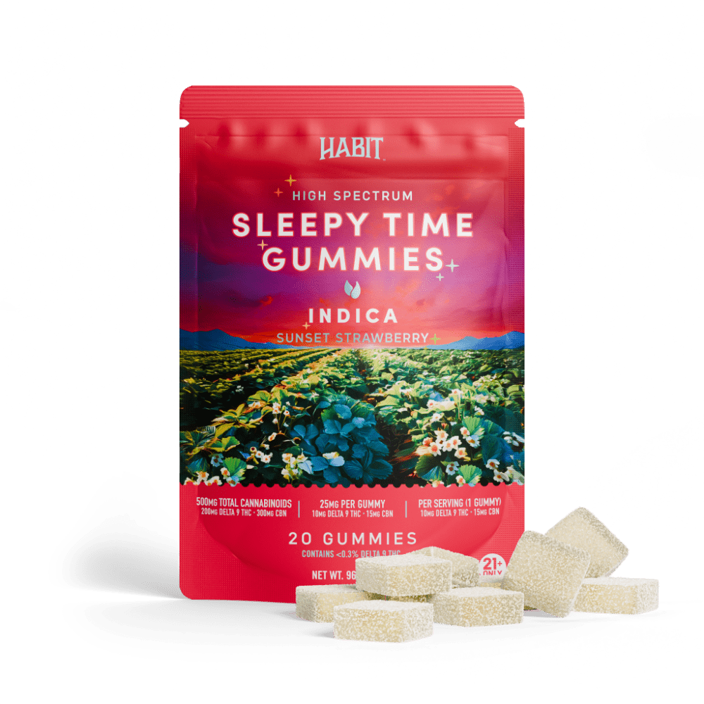 Award Winning sunset strawberry 10mg Delta 9 +15mg CBN Gummies - Mystic Journey Path
