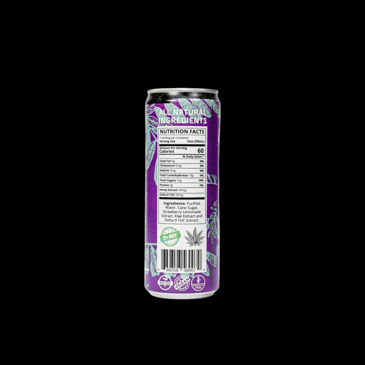 Ballin Berry 30mg D9 Seltzer - Pack of 4 - Mystic Journey Path