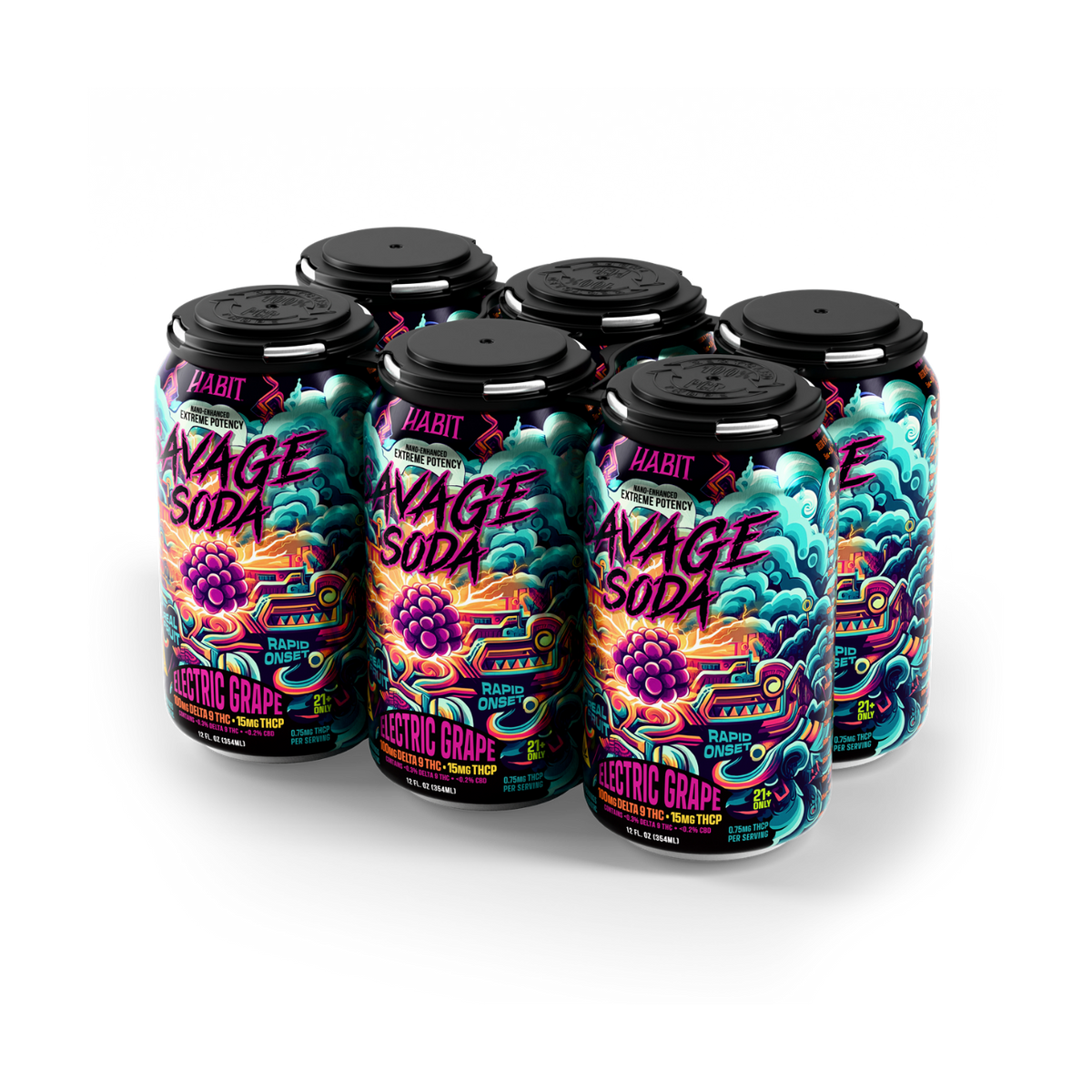Delta 9 100mg Savage Soda - 6pk - Mystic Journey Path