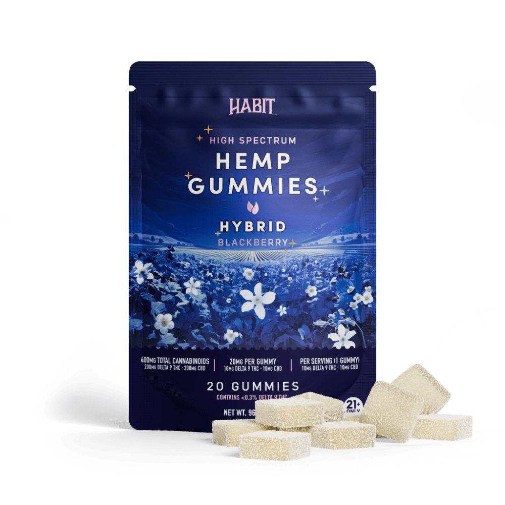 Delta 9 + CBD High Spectrum Hemp - 20 Blackberry Gummies - Mystic Journey Path