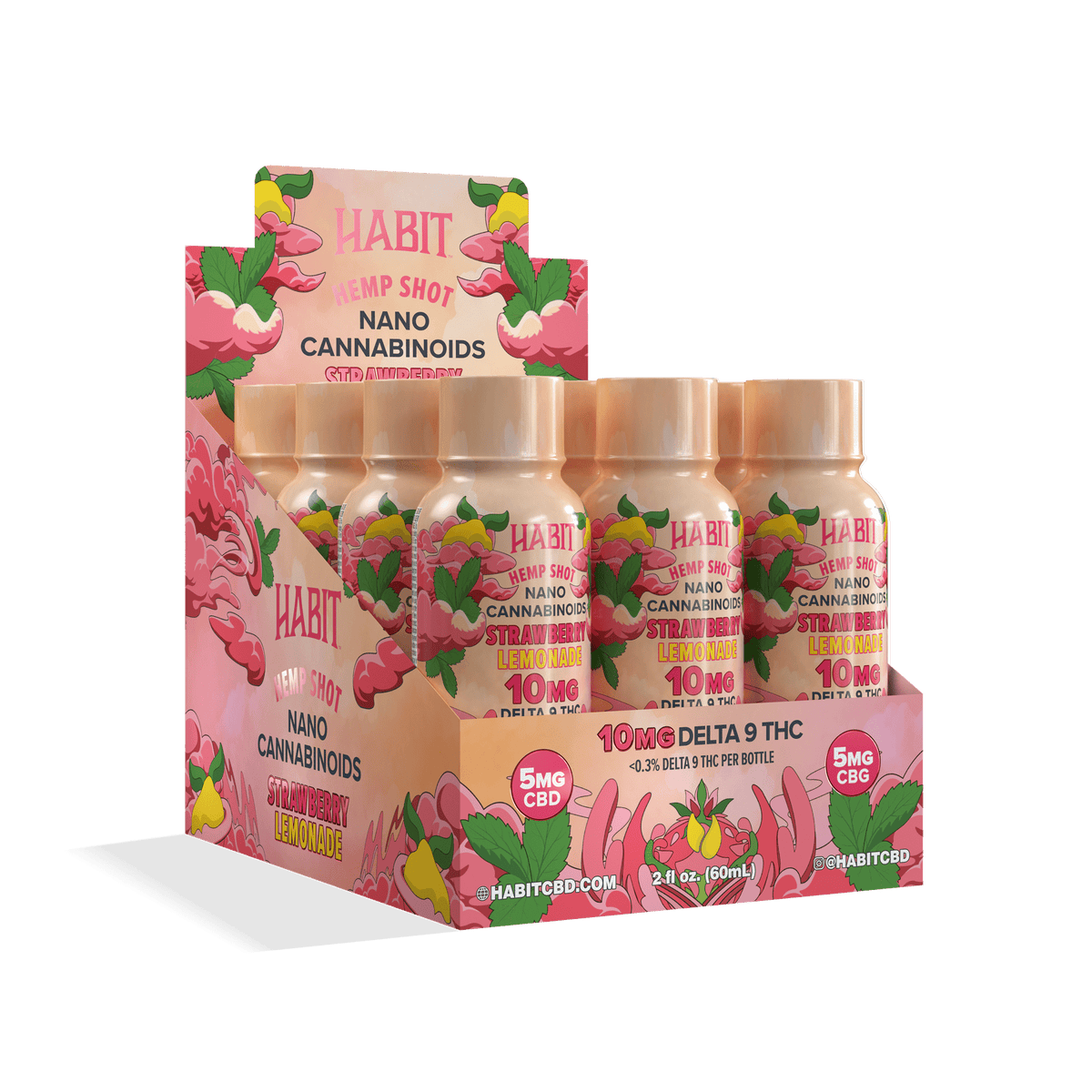 Delta 9 Hemp Shots – Strawberry Lemonade (Case of 12) - Mystic Journey Path