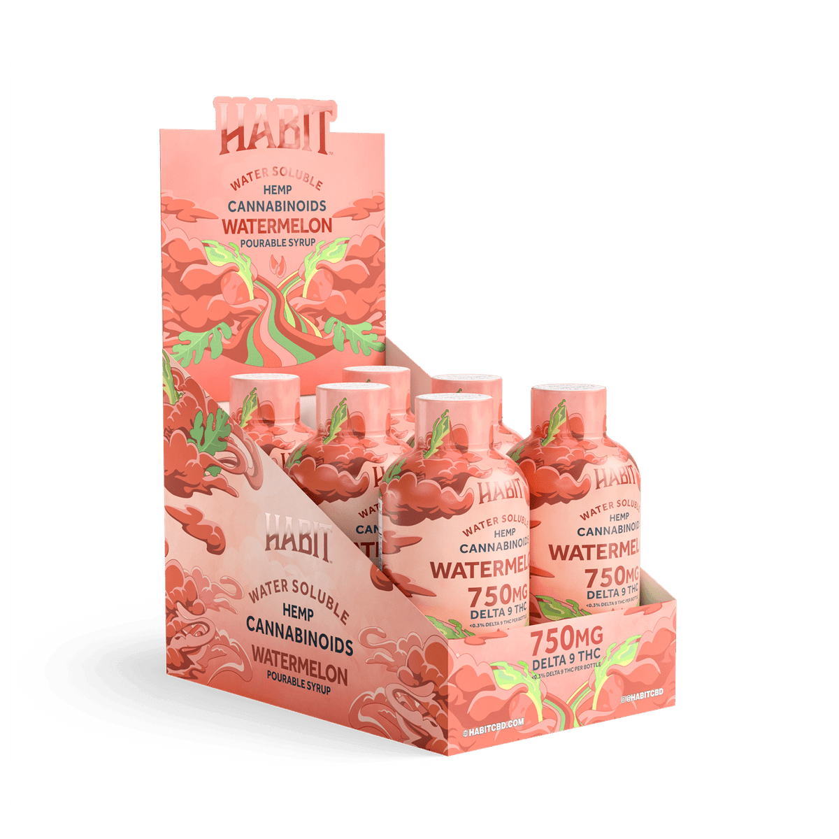 Delta 9 Hemp Syrup - Watermelon 750mg (Box of 6) - Mystic Journey Path