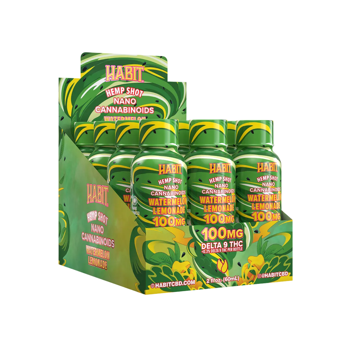 Delta 9 High Spectrum Hemp Shot – 100mg Watermelon Lemonade (Case of 12) - Mystic Journey Path