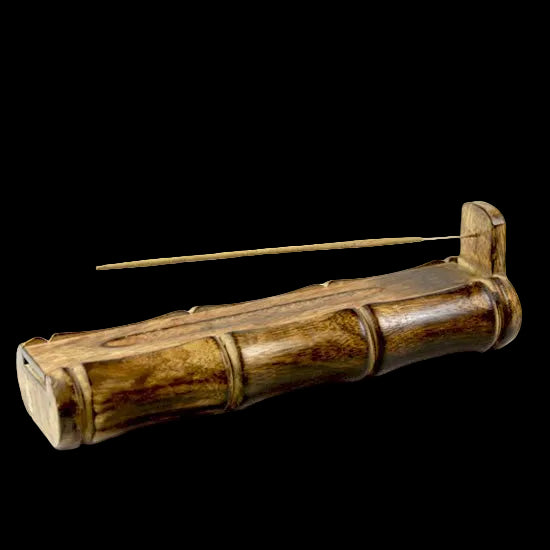 Incense Burner - Bamboo Holder and Storage -  - Mystic Journey Path