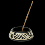 Incense Burner - Peruvian Ceramic Incense Burner for Stick and Cone Incense - Waves - 4.5" -  - Mystic Journey Path