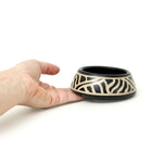 Incense Burner - Peruvian Ceramic Incense Burner for Stick and Cone Incense - Waves - 4.5" -  - Mystic Journey Path