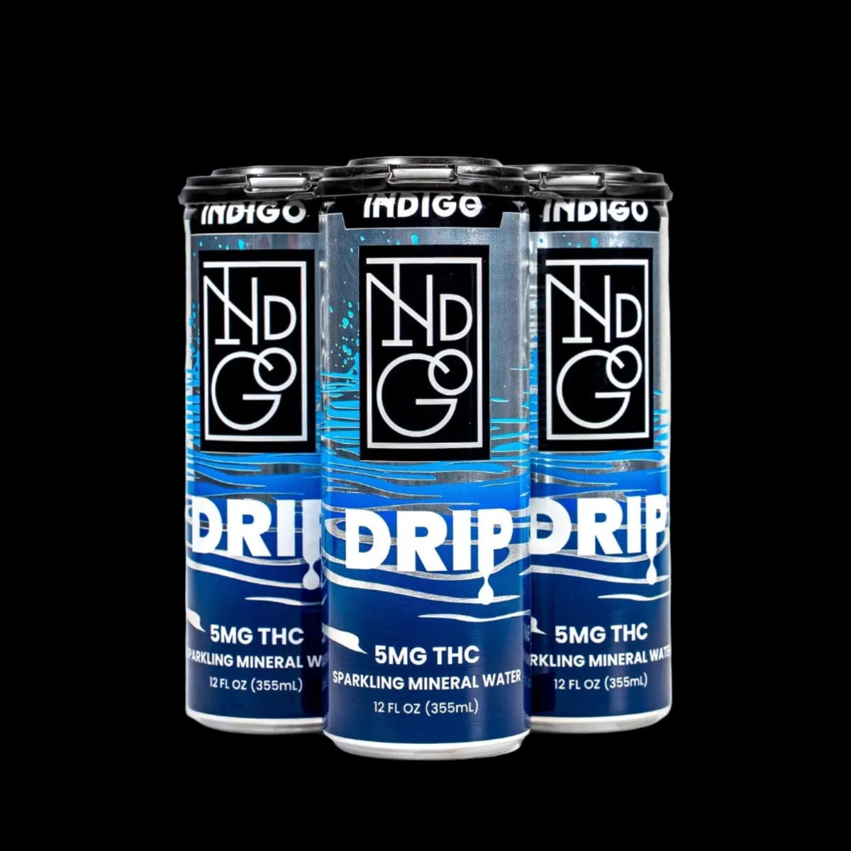 Indigo Drip 5MG THC Sparkling Mineral Water - Case of 24 - Mystic Journey Path
