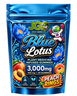 JGO Blue Lotus Infused Gummies - Peach Rings - 30ct - Mystic Journey Path
