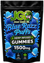 JGO Blue Raspberry Puffs Gummies - 30ct - Mystic Journey Path