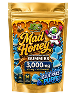 JGO Mad Honey Infused Gummies - Blue Raspberry Puffs - 30ct - Mystic Journey Path