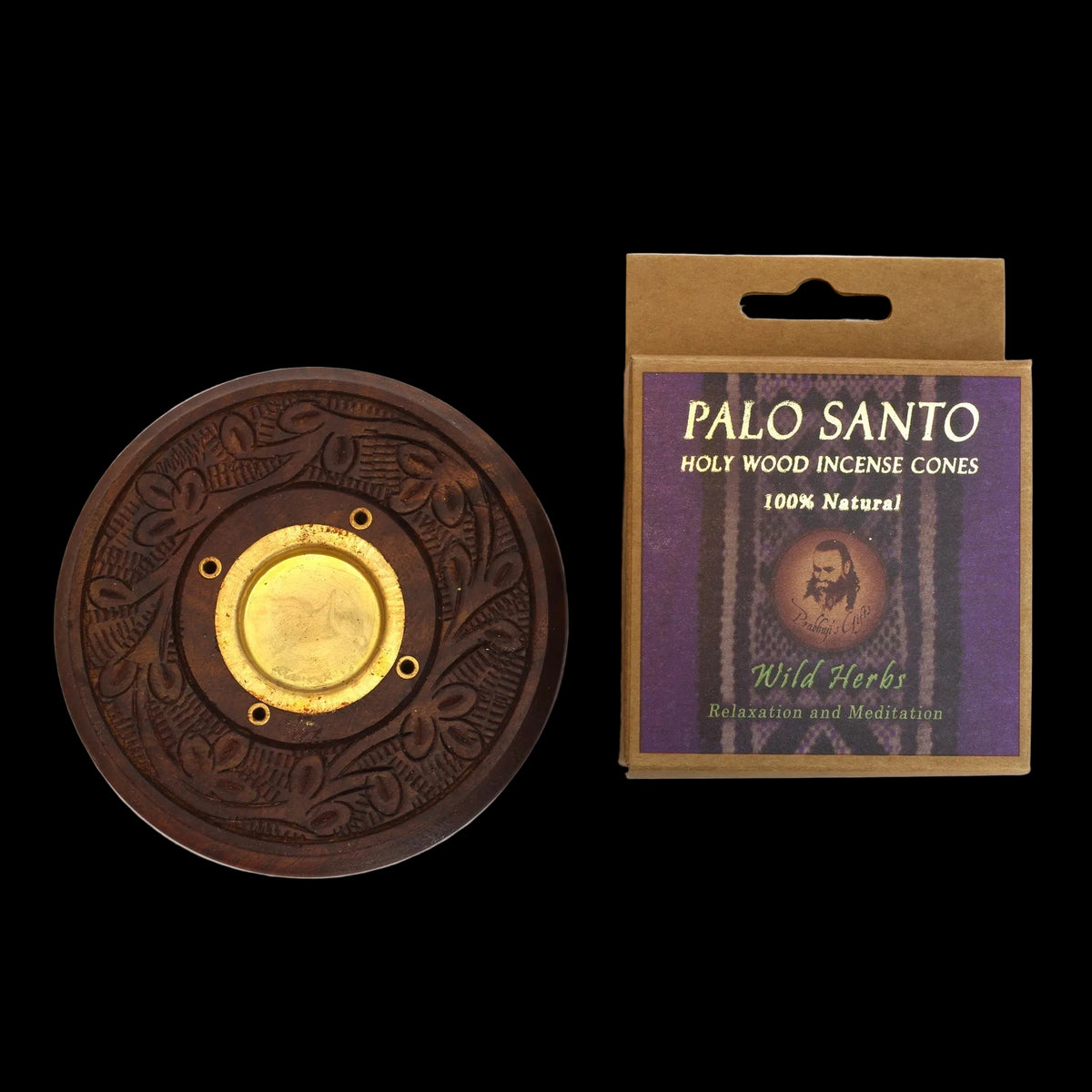 Kit - Palo Santo Wild Herbs Cones with Burner    - Mystic Journey Path