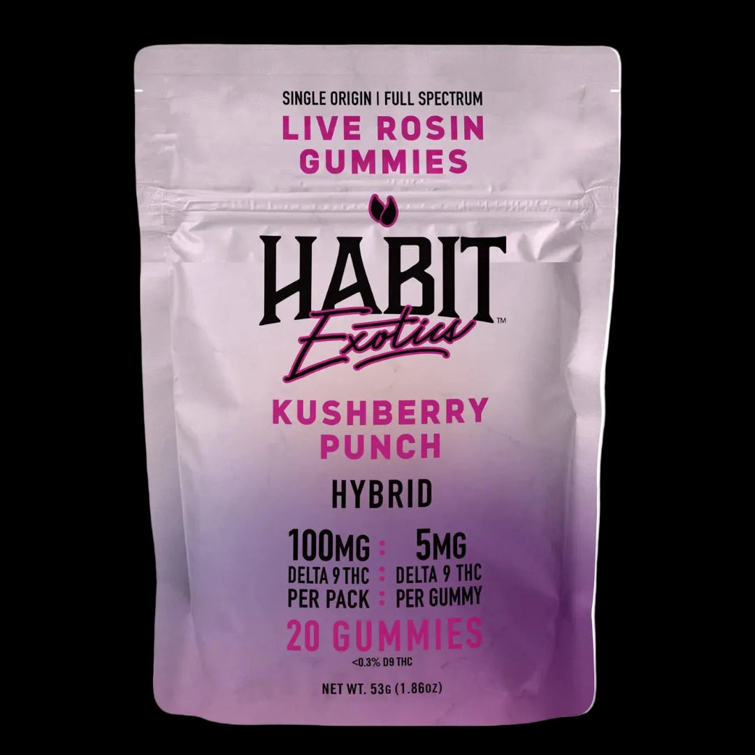 Live Rosin Gummies 5gm D9 THC 20 Gummies Kushberry Punch (Hybrid) - Mystic Journey Path