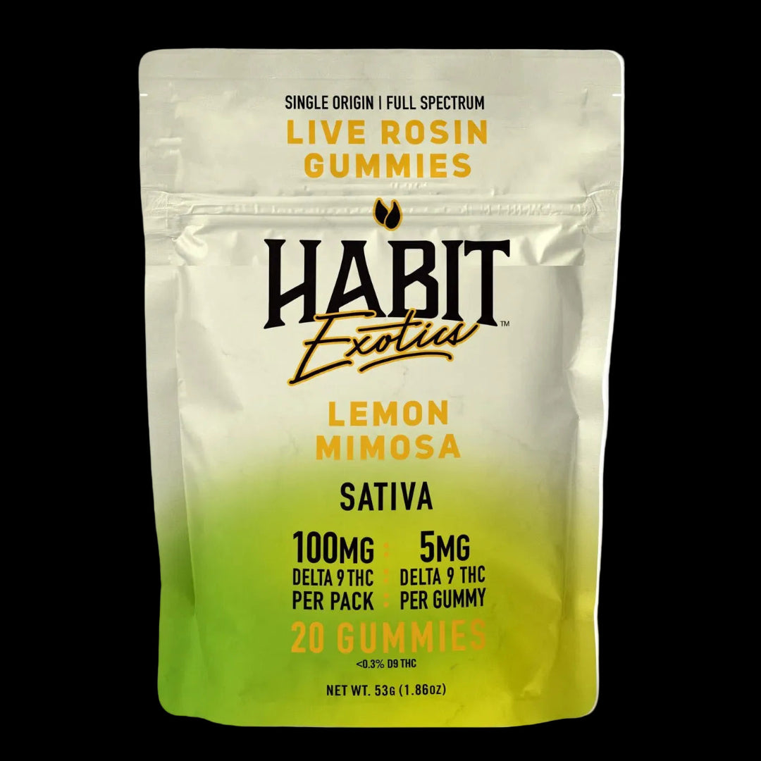 Live Rosin Gummies 5gm D9 THC 20 Gummies Lemon Mimosa (Sativa) - Mystic Journey Path