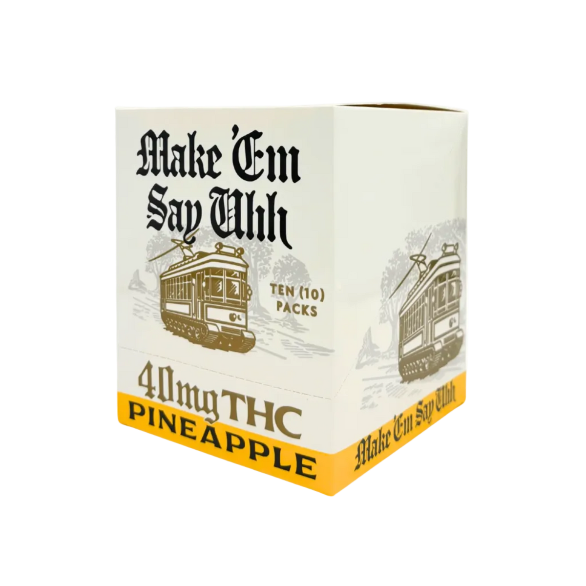 Make Em Say Uhh Pineapple 40mg D9 THC 8ct - Box of 10 - Mystic Journey Path