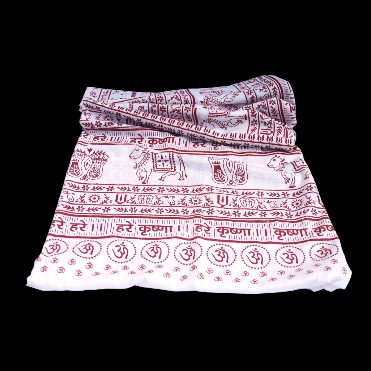 Meditation Yoga Prayer Shawl - Maha Mantra - White Large   - Mystic Journey Path