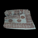 Meditation Yoga Prayer Shawl - Mantra Om - Grey Large   - Mystic Journey Path