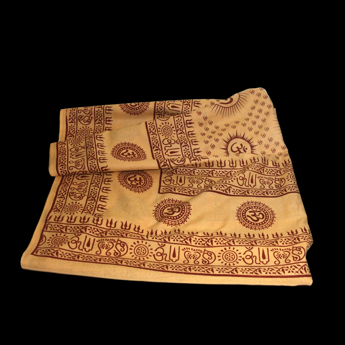 Meditation Yoga Prayer Shawl - Mantra Om - Peach Large   - Mystic Journey Path