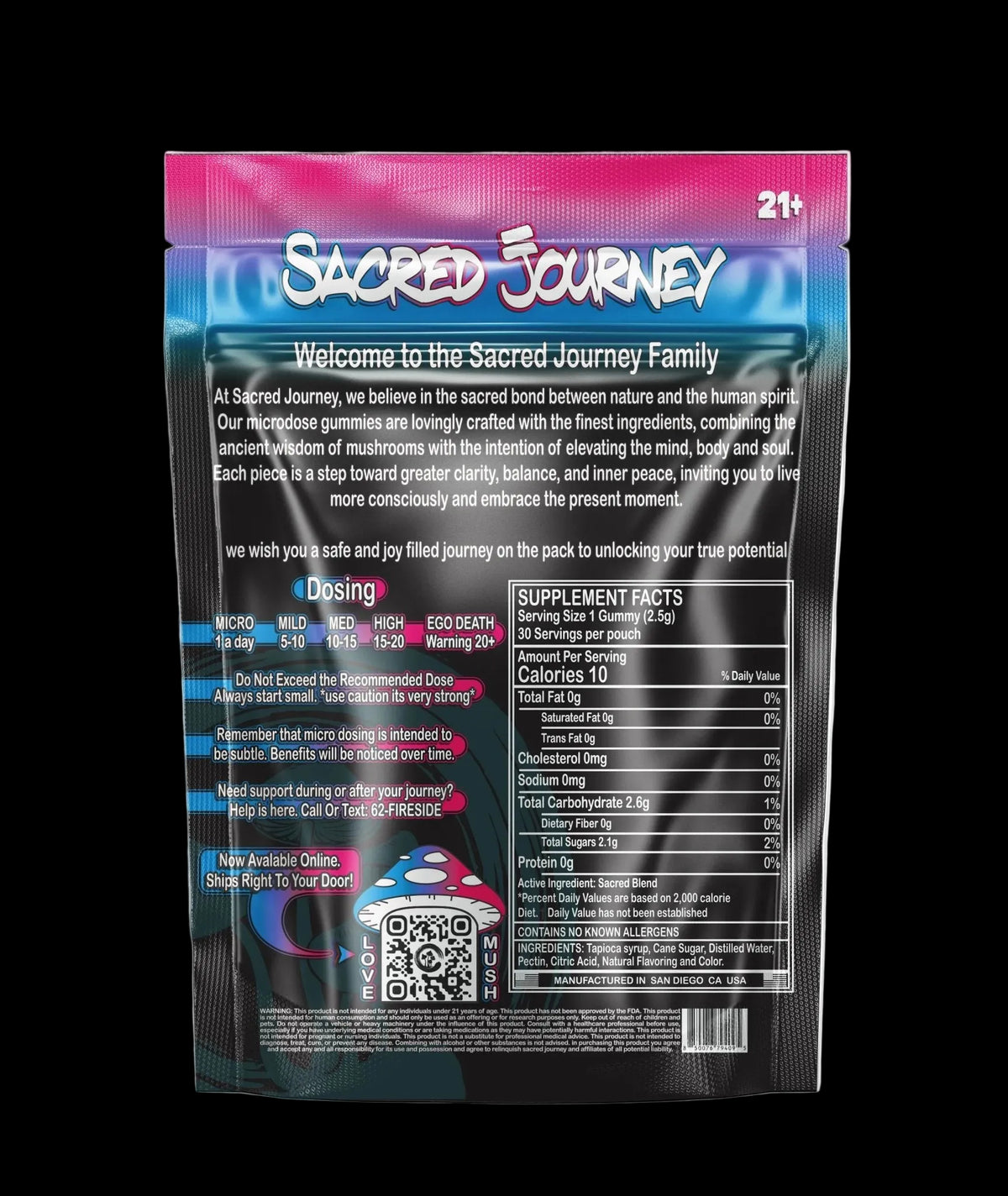 Microdose Gummies – Blue Raspberry (30ct) - Mystic Journey Path