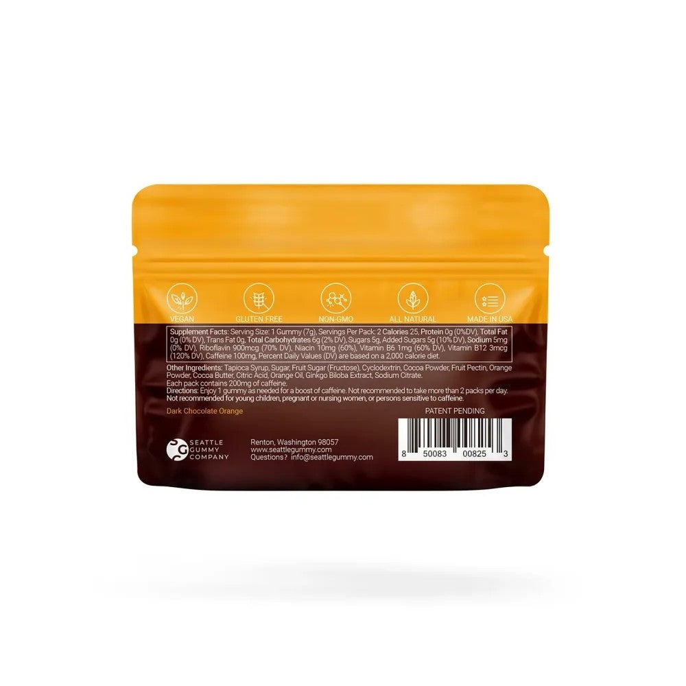 Mocca Shots High Energy Gummies with Caffeine Dark Chocolate Orange - Mystic Journey Path