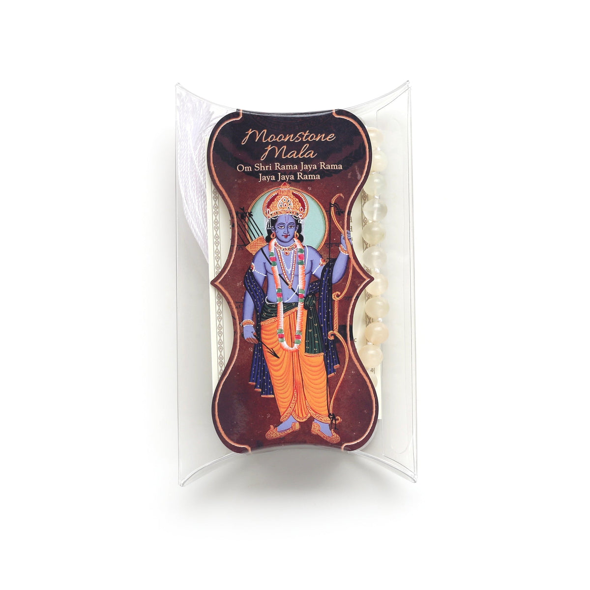 Prabhuji Prayer Mala Beads - Moon Stone  - 108 Prayer Beads  - Mystic Journey Path