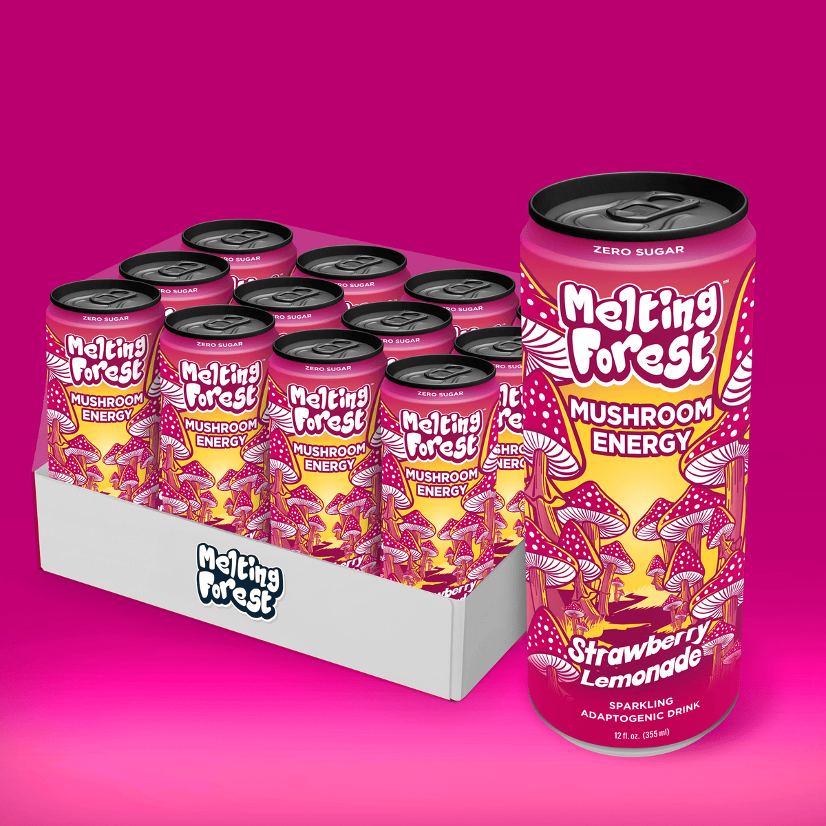 Melting forest - Mushroom Energy Sparkling Water - Mystic Journey Path